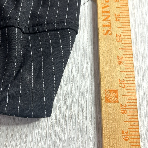 Black Striped Pencil Slit Skirt - Picture 12 of 13